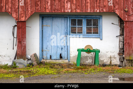 Bauernhof Detail einer Scheune auf norwegische Landschaft Stockfoto