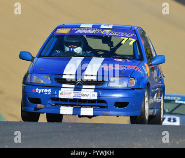 Chris Bicknell, Citroen Saxo, SE Tin Tops Meisterschaft, BARC, Britische Automobile Racing Club, nationale Meisterschaft, Brands Hatch, Oktober 2018, Autos, Stockfoto