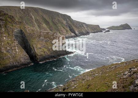 Blick auf den Ring of Kerry Kerry Klippen, Irland, Europa Stockfoto