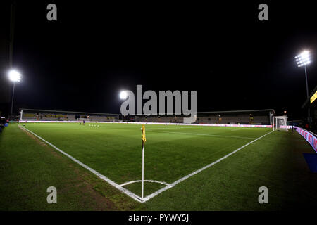 Allgemeine Ansicht des Stadions vor dem carabao Schale, Vierte Runde am Pirelli Stadium, Burton. Stockfoto