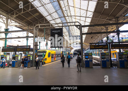 Sao Bento Bahnhof, Zentrum von Porto, Portugal Stockfoto