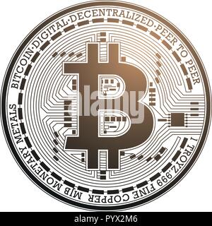 Bitcoin. Vektor Schriftzug der beliebtesten cryptocurrency in der Welt. Vector Illustration Stock Vektor