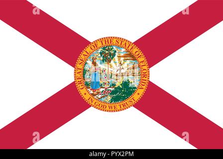 Florida State Flag. Vector Illustration Stock Vektor