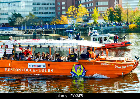 2013 World Series Champions Red Sox Ente Boot Parade Stockfoto