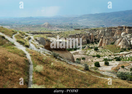 Fantastische Stein Landschaft von Kappadokien in der Türkei Stockfoto