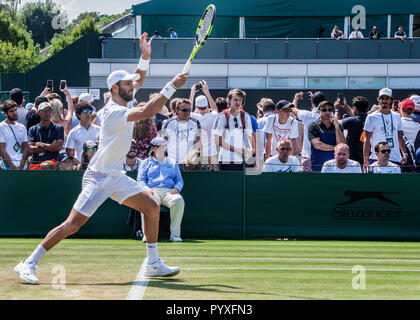 Tennis Player bei Wimbledon Meisterschaft Stockfoto