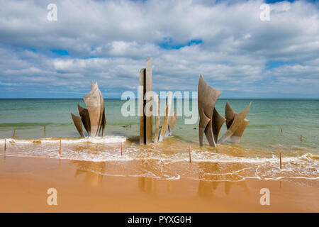 Omaha Beach Memorial Skulptur in Colleville-sur-Mer in der Normandie Frankreich Stockfoto