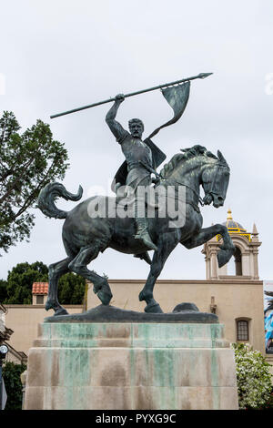 El Cid Skulptur der Künstlerin Anna Hyatt Huntington, Balboa Park, San Diego, Kalifornien. Stockfoto