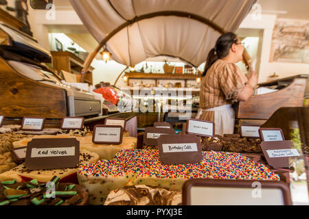 Der Vetter Candy Shop, Altstadt, San Diego, Kalifornien. Stockfoto