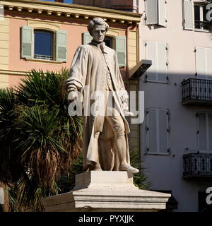 AJAXNETPHOTO. 2018. CANNES, Frankreich. - Englisch Einfluss - Statue in der Nähe der Allee DE LA LIBERTE englischer Aristokrat 1 ST BARON HERR HENRY PETER BROUGHAM UND VAUX. Foto: Jonathan Eastland/AJAX REF: GX8 182509 606 Stockfoto