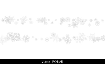 Weihnachten und neues Jahr Schneeflocken Stock Vektor