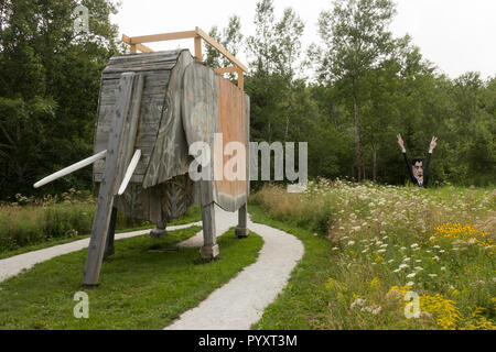 Langlais Skulptur erhalten Cushing Maine Stockfoto