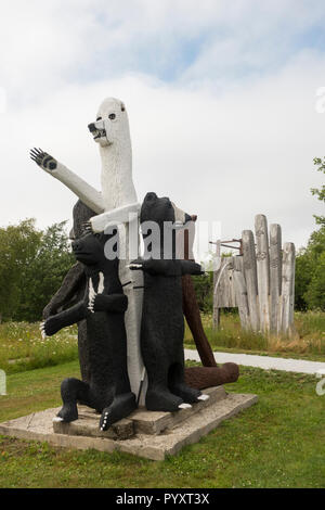 Langlais Skulptur erhalten Cushing Maine Stockfoto