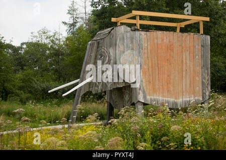 Langlais Skulptur erhalten Cushing Maine Stockfoto