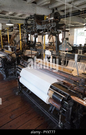 Baumwolle taucht an Quarry Bank Mill, Styal, Cheshire, England Stockfoto