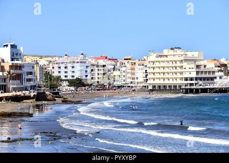 Spanien, Kanarische Inseln: Teneriffa. Strand- und Badeort El Médano, im Süden der Insel *** Local Caption *** Stockfoto