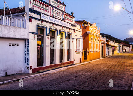 Historischen Zentrum von Ribeirao da Ilha Bezirk am Abend. Florianopolis, Santa Catarina, Brasilien. Stockfoto