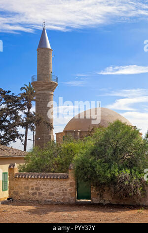 Hala Sultan Tekke Moschee an der Salt Lake in der Nähe von Larnaka, Zypern, Zypern, Larnaca, Zypern, Zypern Süd Stockfoto