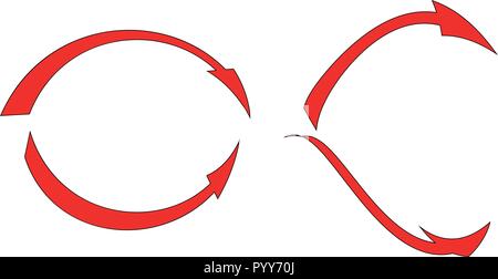 Rote Pfeile set-Vektor Stock Vektor