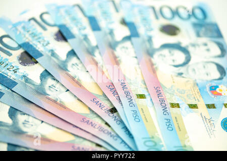 1000 Peso philippinische Banknoten Stockfoto