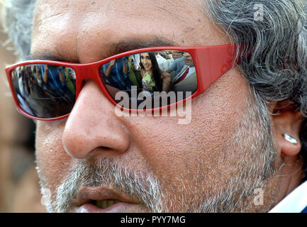 Indischer Geschäftsmann Politikers Vijay Mallya, Mahalaxmi Race Course, Mumbai, Maharashtra, Indien, Asien Stockfoto