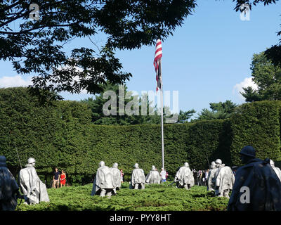 WASHINGTON, D.C. Korean War Veterans Memorial im West Potomac Park. Foto: Tony Gale Stockfoto