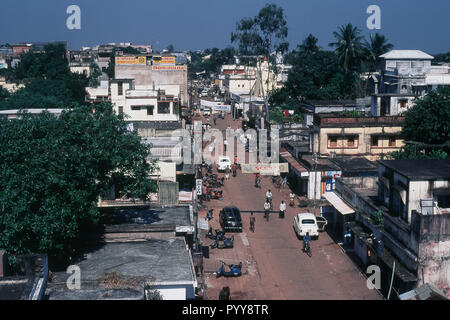 Luftbild der Straße, Bhubaneswar Stadt, Orissa, Indien, Asien Stockfoto