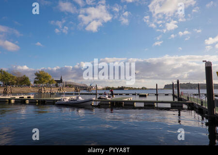 Anlegestelle in der Bucht von Cardiff Cardiff in Wales Stockfoto