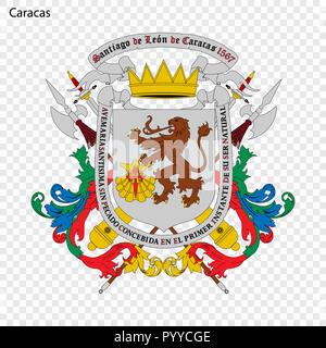 Wahrzeichen von Caracas. Stadt von Venezuela. Vector Illustration Stock Vektor