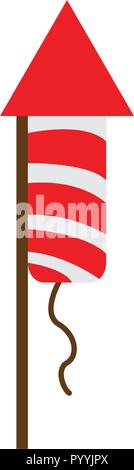 Isolierte Feuerwerk Rakete Symbol Stock Vektor