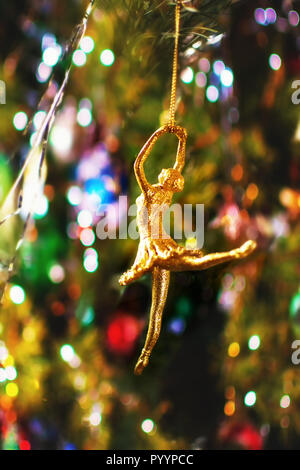 Abbildung. Für das neue Jahr. Ballerina. Weihnachtsschmuck. Feier. Stockfoto