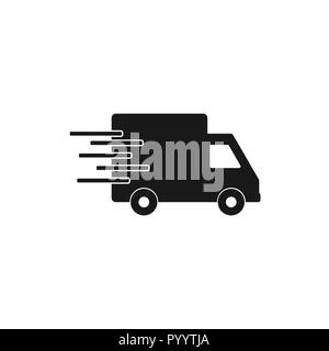 Lieferung LKW-Symbol. Vector Illustration, flache Bauform. Stock Vektor