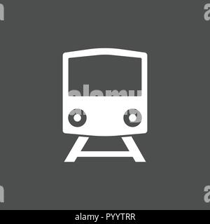 Zug, Bahn Symbol, Vector Illustration. Flache Bauform. Stock Vektor