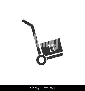 Hand lkw-Symbol, Trolley Symbol. Vector Illustration. Stock Vektor