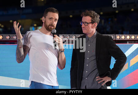 Sir Bradley Wiggins und Matt Stephens Stockfoto