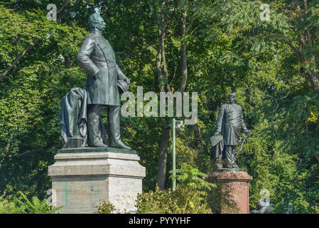 Denkmal Albrecht von Roon, Otto von Bismarck, Big Star, Tiergarten, Mitte, Berlin, Deutschland, Denkmal Albrecht von Roon, Grosser Stern, Tiergarten, Mitte, D Stockfoto