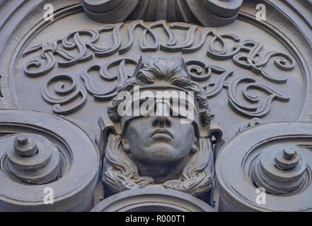 Gerechtigkeit, Strafgerichtshof, Turmstraße, Moabit, Mitte, Berlin, Deutschland, Justitia, Kriminalgericht, Mitte, Deutschland Stockfoto