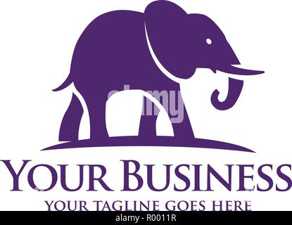 Elephant symbol Vektor Illustration, kreative Elefant Abbildung zeichen Vektor Stock Vektor