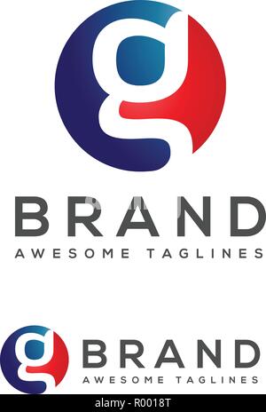 G Buchstaben im Kreis Logo Design, g Buchstaben alphabet Logo Design Stock Vektor