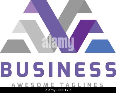 Kreative bunte Vektor Konzept Buchstabe m Geometrische vieleckige Logo. Stock Vektor