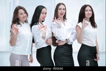 Professionelle business team Übersicht Geste ist OK.professional Arbeit Konzept Stockfoto