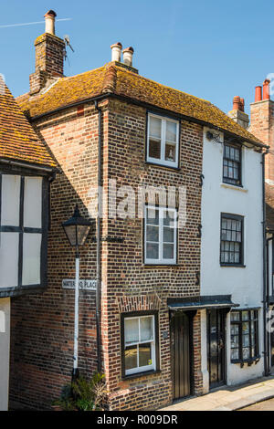 Historische Gebäude, alle Heiligen Straße, Hastings, East Sussex, England Stockfoto