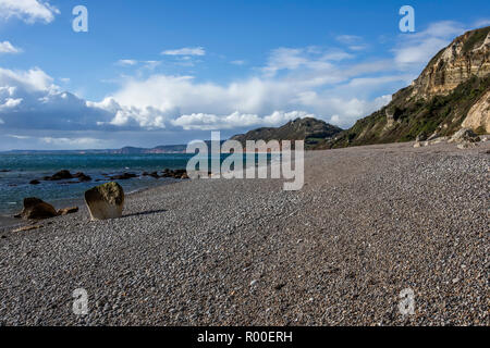 Branscombe Beach in der Nähe von Seaton in Devon in Südengland Stockfoto