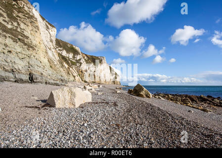 Branscombe Beach in der Nähe von Seaton in Devon in Südengland Stockfoto