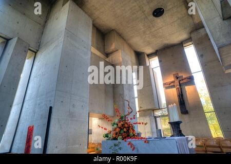 Wien, Kirche Zur Heiligsten daß Auch Wotrubakirche - Wien, Kirche von Fritz Wotruba, Wotrubakirche Stockfoto