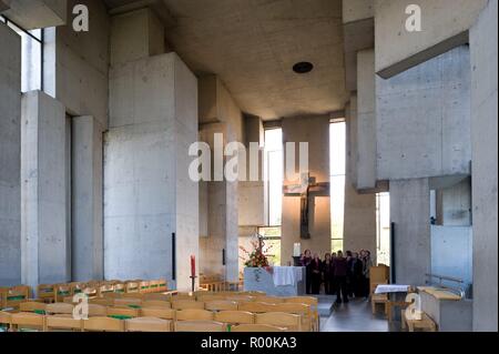 Wien, Kirche Zur Heiligsten daß Auch Wotrubakirche - Wien, Kirche von Fritz Wotruba, Wotrubakirche Stockfoto