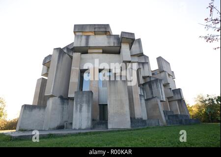 Wien, Kirche Zur Heiligsten daß Auch Wotrubakirche - Wien, Kirche von Fritz Wotruba, Wotrubakirche Stockfoto