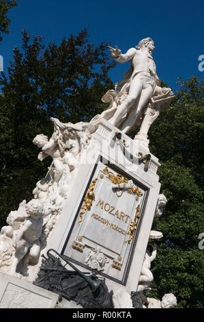 Wien, Mozartdenkmal - Wien, Mozart Denkmal Stockfoto