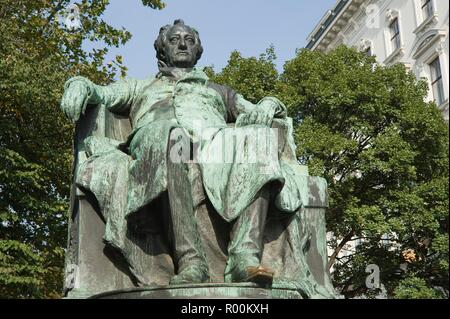 Wien, Goethedenkmal von Edmund Hellmer, 1900 - Wien, Goethe Denkmal Stockfoto