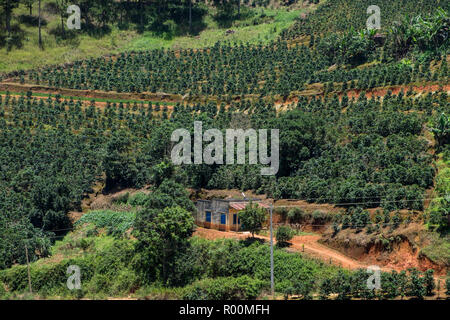 Landschaft der Vorort von Dalat, Vietnam. Da Lat ist einer der besten Tourismus Städte und auch einer der größten Gemüse und Blumen wachsen, die ich Stockfoto